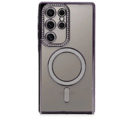 Samsung Galaxy S24 Ultra Kılıf Joke Simli Magneticsafe Kılıf - Derin Mor Samsung Galaxy S24 Ultra Kılıf Joke Simli Magneticsafe Kılıf - Derin Mor