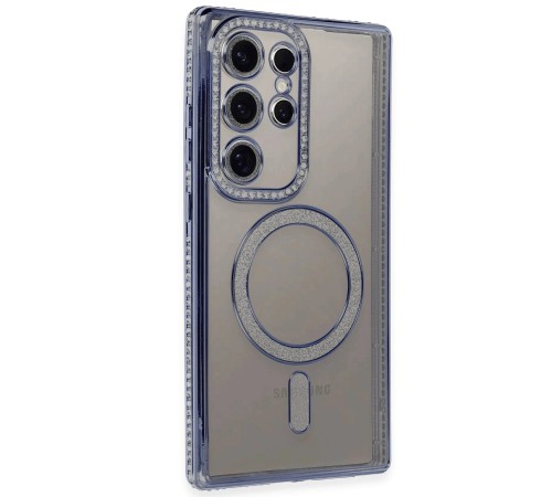 Samsung Galaxy S24 Ultra Kılıf Joke Simli Magneticsafe Kılıf - Mavi Samsung Galaxy S24 Ultra Kılıf Joke Simli Magneticsafe Kılıf - Mavi
