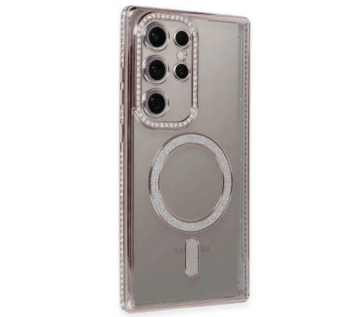 Samsung Galaxy S24 Ultra Kılıf Joke Simli Magneticsafe Kılıf - Pembe Samsung Galaxy S24 Ultra Kılıf Joke Simli Magneticsafe Kılıf - Pembe