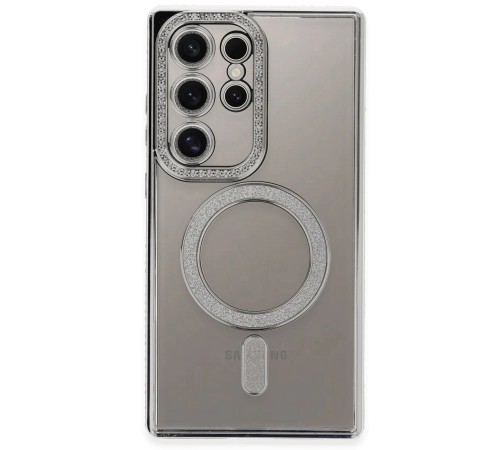 Samsung Galaxy S24 Ultra Kılıf Joke Simli Magneticsafe Kılıf - Gümüş Samsung Galaxy S24 Ultra Kılıf Joke Simli Magneticsafe Kılıf - Gümüş