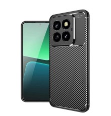 Xiaomi Mi 14T Pro Kılıf Auto Focus Karbon Kapak - Siyah