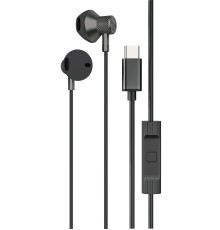 LS-730 1.2M iPhone 15 Serisi ile Uyumlu Type-C Kablolu Kulaklık - Siyah
