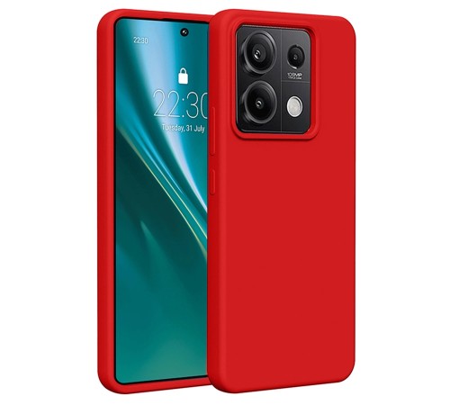 Xiaomi Redmi Note 13 Pro 4G Kılıf First Silikon - Kırmızı Xiaomi Redmi Note 13 Pro 4G Kılıf First Silikon - Kırmızı