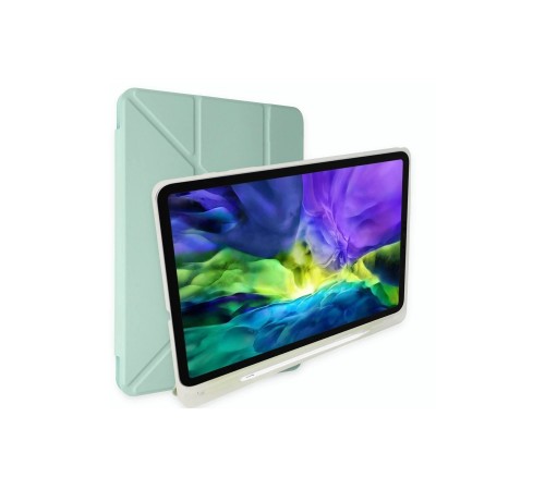 Samsung Galaxy Tab A9 Plus Kılıf Kalemlikli Mars Tablet Kılıfı - Açık Yeşil Samsung Galaxy Tab A9 Plus Kılıf Kalemlikli Mars Tablet Kılıfı - Açık Yeşil