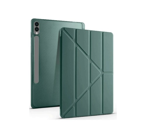 Samsung Galaxy X610 Tab S9 FE Plus 12.4 Kılıf Kalemlikli Mars Tablet Kılıfı - Koyu Yeşil Samsung Galaxy X610 Tab S9 FE Plus 12.4 Kılıf Kalemlikli Mars Tablet Kılıfı - Koyu Yeşil