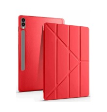 Samsung Galaxy X610 Tab S9 FE Plus 12.4 Kılıf Kalemlikli Mars Tablet Kılıfı - Kırmızı