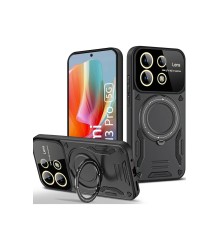 Xiaomi Redmi Note 13 Pro 5G Kılıf Joy Lens Standlı Kapak - Siyah