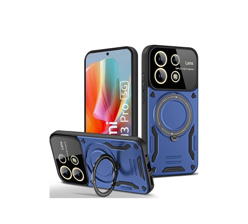 Xiaomi Redmi Note 13 Pro 5G Kılıf Joy Lens Standlı Kapak - Lacivert Xiaomi Redmi Note 13 Pro 5G Kılıf Joy Lens Standlı Kapak - Lacivert