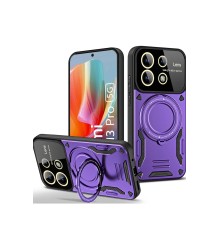 Xiaomi Redmi Note 13 Pro 5G Kılıf Joy Lens Standlı Kapak - Mor