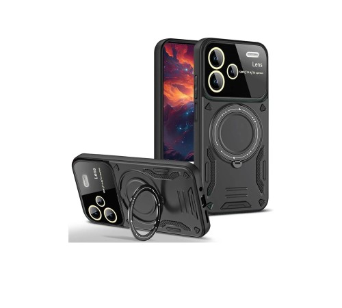 Xiaomi Redmi Note 13 Pro Plus Joy Lens Standlı Kapak - Siyah Xiaomi Redmi Note 13 Pro Plus Joy Lens Standlı Kapak - Siyah