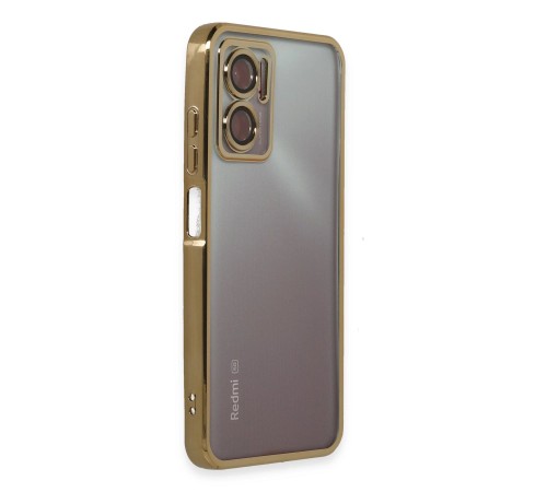 Xiaomi Redmi Note 11E Kılıf Razer Lensli Silikon - Gold Xiaomi Redmi Note 11E Kılıf Razer Lensli Silikon - Gold