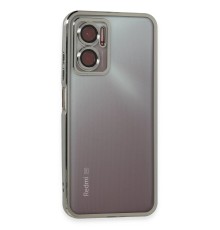Xiaomi Redmi Note 11E Kılıf Razer Lensli Silikon - Gümüş