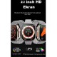 Ultra 8 2.1 inç IPS Ekran Konuşma ve NFC Özellikli Akıllı Saat - Gümüş