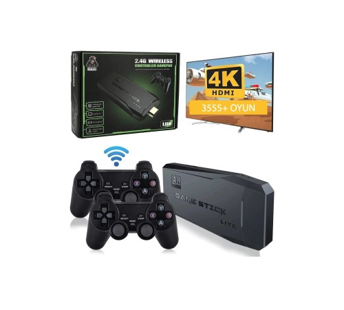 M8 64GB Dual Pad 4K Game Stick - Siyah