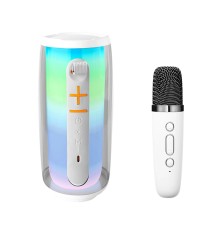 Pluse 6 Mikrofonlu RGB Kablosuz Hoparlör - Beyaz