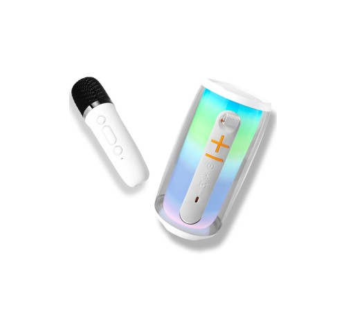Pluse 6 Mikrofonlu RGB Kablosuz Hoparlör - Beyaz Pluse 6 Mikrofonlu RGB Kablosuz Hoparlör - Beyaz