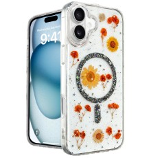 iPhone 16 Kılıf Daisy Simli Magsafe Kapak - Siyah