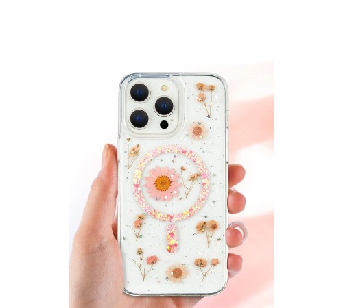 iPhone 16 Kılıf Daisy Simli Magsafe Kapak - Mor iPhone 16 Kılıf Daisy Simli Magsafe Kapak - Mor