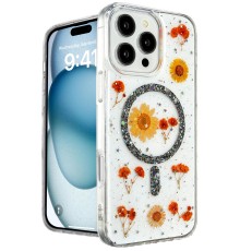 iPhone 16 Pro Kılıf Daisy Simli Magsafe Kapak - Siyah