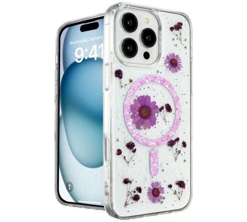 iPhone 16 Pro Kılıf Daisy Simli Magsafe Kapak - Mor iPhone 16 Pro Kılıf Daisy Simli Magsafe Kapak - Mor