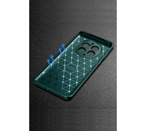 Realme 12 Pro Plus Kılıf Auto Focus Karbon Kapak - Koyu Yeşil Realme 12 Pro Plus Kılıf Auto Focus Karbon Kapak - Koyu Yeşil