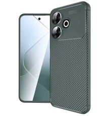 Xiaomi Redmi 13 4G Kılıf Auto Focus Karbon Kapak - Koyu Yeşil
