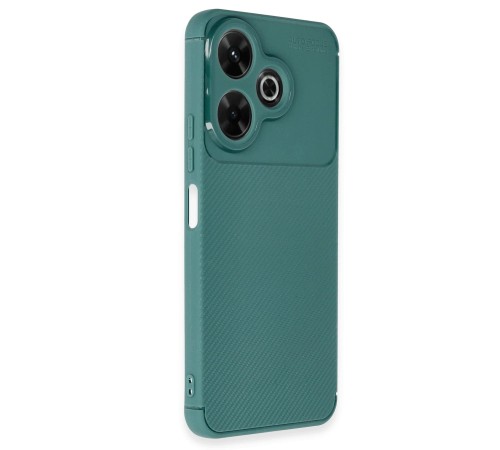 Xiaomi Redmi 13 4G Kılıf Auto Focus Karbon Kapak - Koyu Yeşil Xiaomi Redmi 13 4G Kılıf Auto Focus Karbon Kapak - Koyu Yeşil