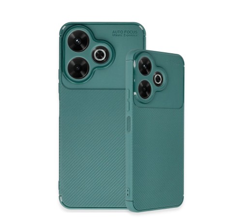 Xiaomi Redmi 13 4G Kılıf Auto Focus Karbon Kapak - Koyu Yeşil Xiaomi Redmi 13 4G Kılıf Auto Focus Karbon Kapak - Koyu Yeşil