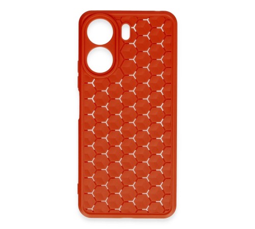 Xiaomi Redmi 13C Kılıf Petek Silikon Kapak - Kırmızı Xiaomi Redmi 13C Kılıf Petek Silikon Kapak - Kırmızı