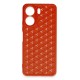 Xiaomi Redmi 13C Kılıf Petek Silikon Kapak - Kırmızı