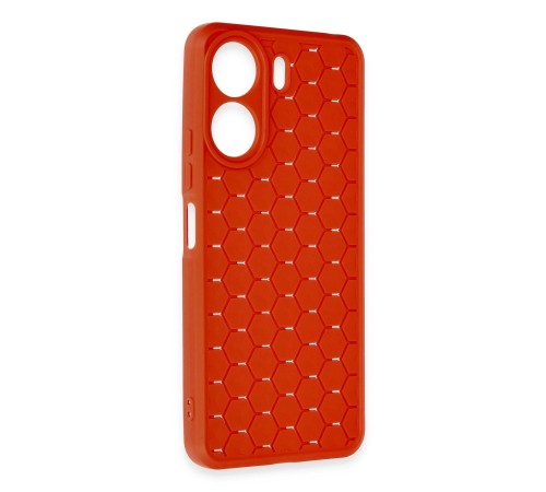 Xiaomi Redmi 13C Kılıf Petek Silikon Kapak - Kırmızı Xiaomi Redmi 13C Kılıf Petek Silikon Kapak - Kırmızı