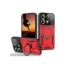 Xiaomi Redmi 13 4G Kılıf Joy Lens Standlı Kapak - Kırmızı