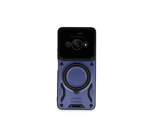 Xiaomi Poco C61 Kılıf Joy Lens Standlı Kapak - Lacivert Xiaomi Poco C61 Kılıf Joy Lens Standlı Kapak - Lacivert