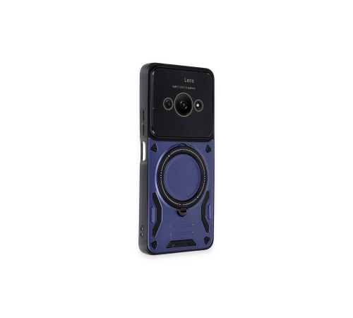 Xiaomi Poco C61 Kılıf Joy Lens Standlı Kapak - Lacivert Xiaomi Poco C61 Kılıf Joy Lens Standlı Kapak - Lacivert
