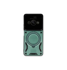 Xiaomi Poco C61 Kılıf Joy Lens Standlı Kapak - Koyu Yeşil