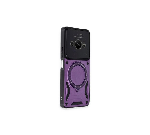 Xiaomi Poco C61 Kılıf Joy Lens Standlı Kapak - Mor Xiaomi Poco C61 Kılıf Joy Lens Standlı Kapak - Mor