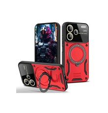 Xiaomi Redmi Note 13 Pro Plus Joy Lens Standlı Kapak - Kırmızı