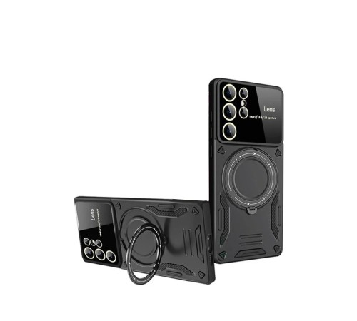Samsung Galaxy S24 Ultra Kılıf Joy Lens Standlı Kapak - Siyah Samsung Galaxy S24 Ultra Kılıf Joy Lens Standlı Kapak - Siyah