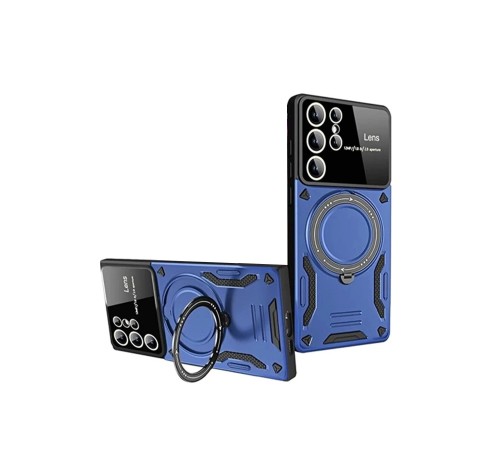 Samsung Galaxy S24 Ultra Kılıf Joy Lens Standlı Kapak - Lacivert Samsung Galaxy S24 Ultra Kılıf Joy Lens Standlı Kapak - Lacivert