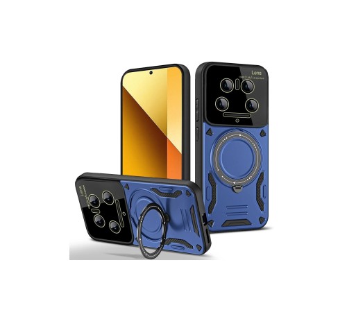 Xiaomi Mi 14 Ultra Kılıf Joy Lens Standlı Kapak - Lacivert Xiaomi Mi 14 Ultra Kılıf Joy Lens Standlı Kapak - Lacivert