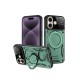 iPhone 16 Kılıf Joy Lens Standlı Kapak - Koyu Yeşil