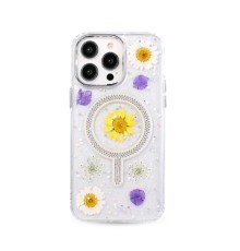 iPhone 14 Pro Flower Magsafe Kapak - Sarı