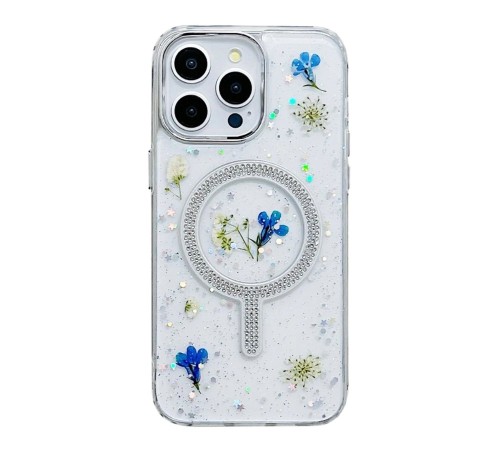 iPhone 14 Pro Flower Magsafe Kapak - Krem iPhone 14 Pro Flower Magsafe Kapak - Krem