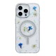 iPhone 14 Pro Flower Magsafe Kapak - Krem