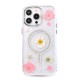 iPhone 14 Pro Flower Magsafe Kapak - Pembe