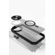 iPhone 14 Kılıf Teleskop Lens Magsafe Silikon Kapak - Siyah