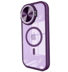 iPhone 14 Pro Max Kılıf Teleskop Lens Magsafe Silikon Kapak - Derin Mor
