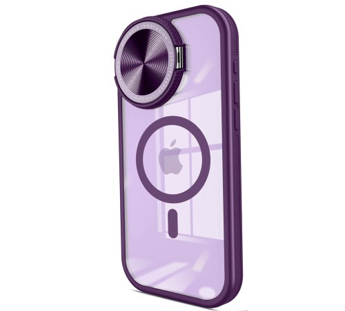 iPhone 14 Pro Max Kılıf Teleskop Lens Magsafe Silikon Kapak - Derin Mor