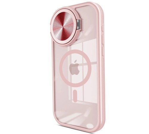 iPhone 14 Pro Max Kılıf Teleskop Lens Magsafe Silikon Kapak - Pembe iPhone 14 Pro Max Kılıf Teleskop Lens Magsafe Silikon Kapak - Pembe