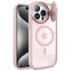 iPhone 14 Pro Max Kılıf Teleskop Lens Magsafe Silikon Kapak - Pembe